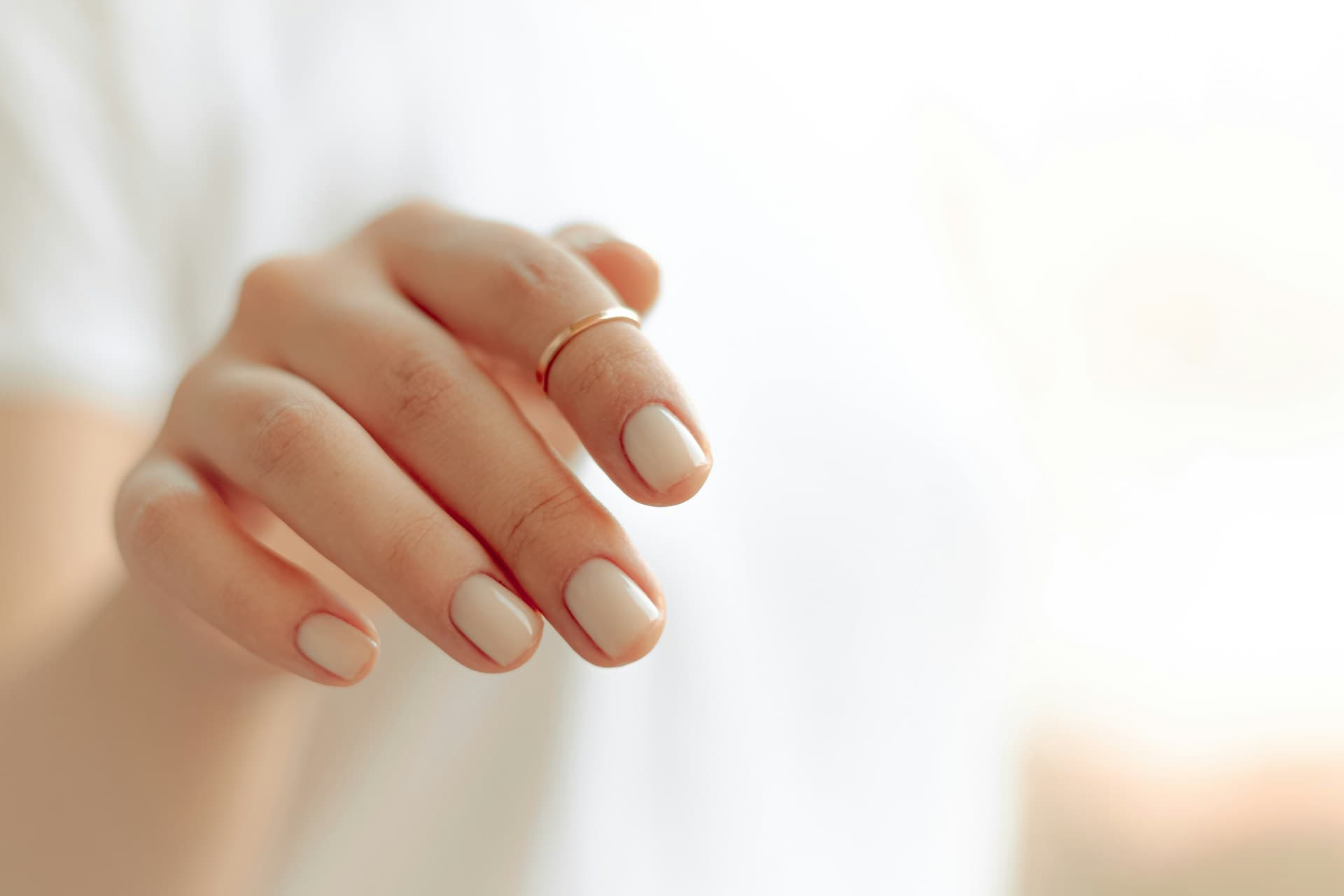 Soft nude nails