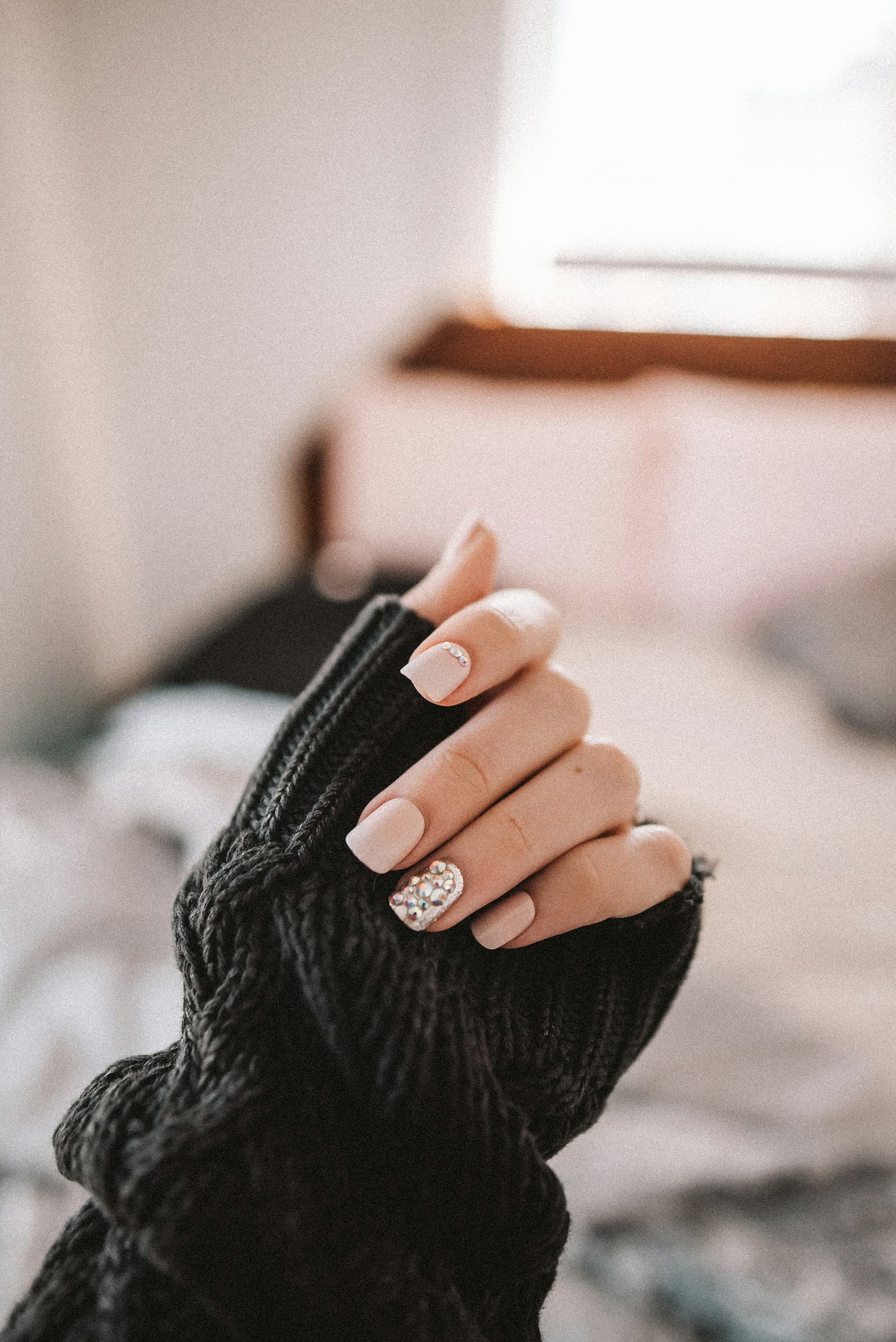 Chrome french nails