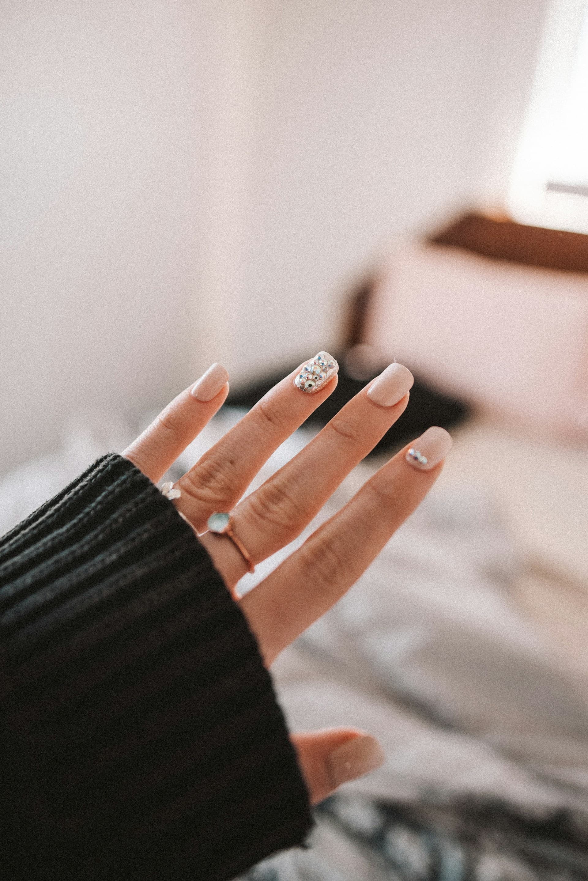 Chrome french nails